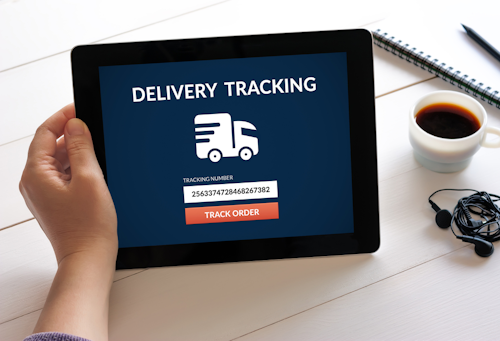 Delivery tracking on a tablet
