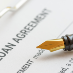 loan agreement document with pen